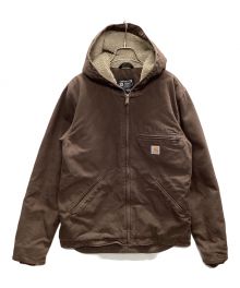 CarHartt（カーハート）の古着「Washed Duck Sherpa-Lined Jacket」｜ブラウン