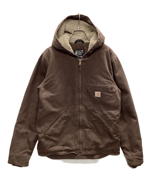 CarHartt（カーハート）CarHartt (カーハート) Washed Duck Sherpa-Lined Jacket ブラウン サイズ:Sの古着・服飾アイテム