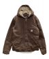 CarHartt（カーハート）の古着「Washed Duck Sherpa-Lined Jacket」｜ブラウン