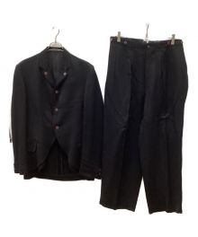 Yohji Yamamoto pour homme（ヨウジヤマモト プールオム）の古着「アーカイブレーヨンリネンセットアップ」｜ブラック