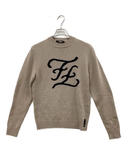 FENDI（フェンディ）FENDI (フェンディ) カシミヤロゴニット ベージュ サイズ:46の古着・服飾アイテム