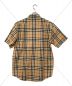 Burberry's (バーバリーズ) 90sリネンブレンド半袖チェックシャツ ベージュ×レッド×ブラック サイズ:Medium：13000円