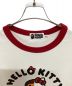 中古・古着 A BATHING APE (アベイシングエイプ) HELLO KITTY (ハローキティ) BABY MILOプリントコラボT ホワイト×レッド サイズ:XXL：8000円