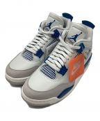 NIKEナイキ）の古着「エア ジョーダン 4レトロ(NIKE AIR JORDAN 4 retro)」｜ホワイト×ブルー