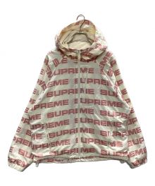 SUPREME（シュプリーム）の古着「21AW LOGO RIPSTOP HOODED TRACK JACKET」｜ベージュ×レッド