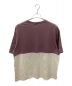 CALEE (キャリー) DROP SHOULDER LOGO EMBRIODERY T ピンク×ホワイト サイズ:L：7000円