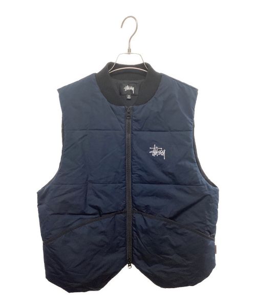 stussy（ステューシー）stussy (ステューシー) primaloft quilted vest ネイビー サイズ:Sの古着・服飾アイテム