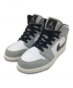 NIKEナイキ）の古着「AIR JORDAN1 MID (GS)」｜グレー×ホワイト