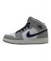 NIKE (ナイキ) AIR JORDAN1 MID (GS) グレー×ホワイト サイズ:24cm：11000円