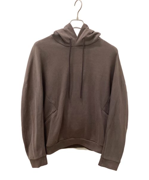 ATTACHMENT（アタッチメント）ATTACHMENT (アタッチメント) C/PE DOUBLE KNIT HOODED SWEATSHIRT ブラウン サイズ:Lの古着・服飾アイテム