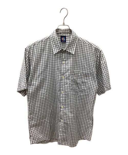 stussy（ステューシー）stussy (ステューシー) 90sチェックシャツ ホワイト×ネイビー サイズ:Ⅿの古着・服飾アイテム