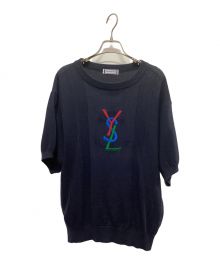 Yves Saint Laurent（イヴサンローラン）の古着「80sヴィンテージロゴニット」｜ネイビー