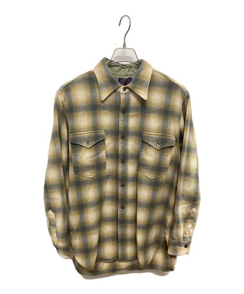 PENDLETON（ペンドルトン）PENDLETON (ペンドルトン) 70sオンブレチェックシャツ グレー×イエロー サイズ:XLの古着・服飾アイテム