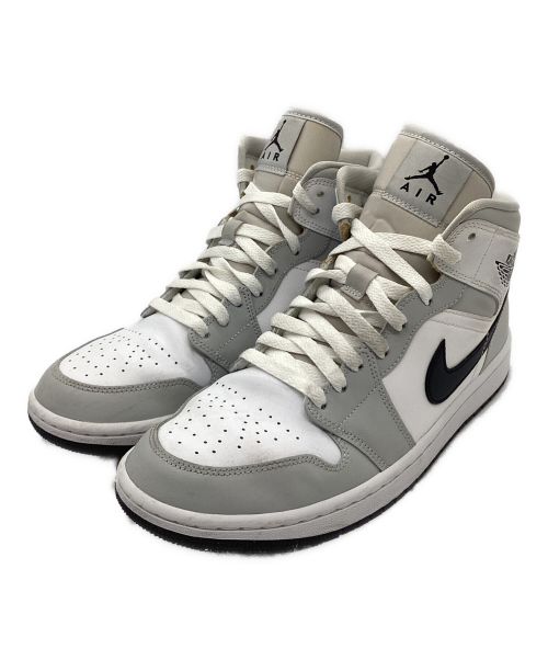 NIKE（ナイキ）NIKE (ナイキ) WMNS AIR JORDAN 1 MID WHITE/LIGHT SMOKE GR サイズ:27.5cmの古着・服飾アイテム