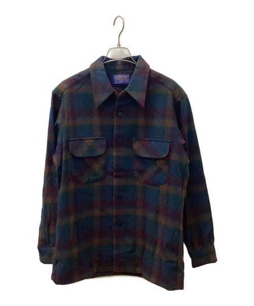 PENDLETON（ペンドルトン）PENDLETON (ペンドルトン) 70sCPOウールシャツ ブルー×レッド サイズ:Ⅿの古着・服飾アイテム