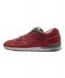 NEW BALANCE (ニューバランス) レザースニーカー レッド サイズ:27.5cm：15000円