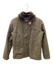 ALPHA INDUSTRIES（アルファインダストリーズ）の古着「デッキジャケット」｜オリーブ