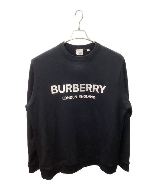 BURBERRY（バーバリー）BURBERRY (バーバリー) LANSLOW スウェットシャツ ブラック×ホワイト サイズ:XLの古着・服飾アイテム