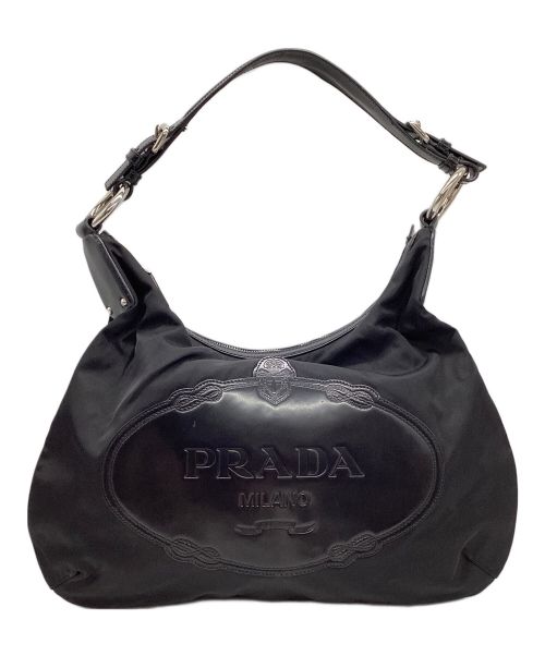 PRADA（プラダ）PRADA (プラダ) ワンショルダーナイロンハンドバッグ ブラックの古着・服飾アイテム