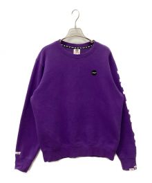 Aape BY A BATHING APE（エーエイプ バイ アベイシングエイプ）の古着「HEAD BADGE SWEATSHIRT」｜パープル