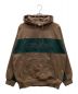 KEBOZ（ケボズ）の古着「PANELED SWEAT HOODIE」｜ブラウン