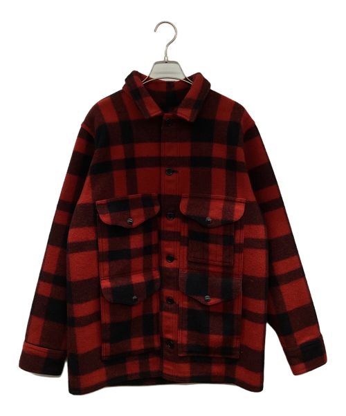 FILSON GARMENT（フィルソン ガーメント）FILSON GARMENT (フィルソンガーメント) ウールジャケット ブラック×レッド サイズ:40の古着・服飾アイテム