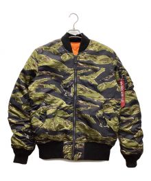 ALPHA INDUSTRIES（アルファインダストリーズ）の古着「MA-1ブルゾン」｜グリーン