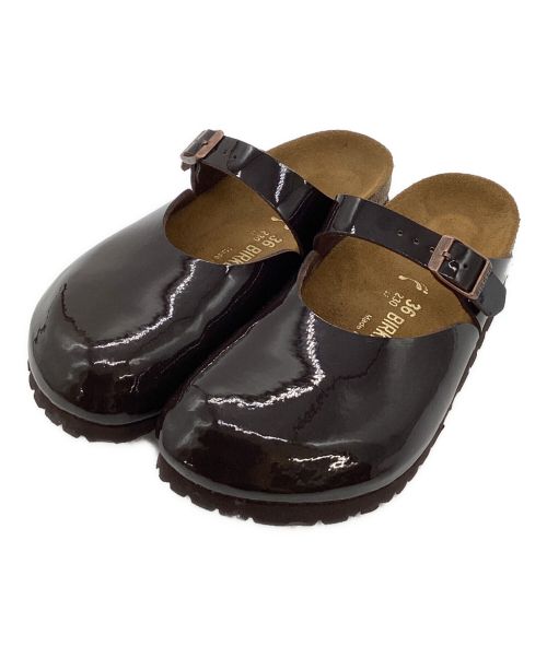 BIRKENSTOCK（ビルケンシュトック）BIRKENSTOCK (ビルケンシュトック) エナメルサンダル ダークブラウン サイズ:23の古着・服飾アイテム