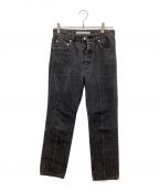 JOHN LAWRENCE SULLIVANジョンローレンスサリバン）の古着「WASHED DENIM CENTER LINE PANTS」｜ブラック