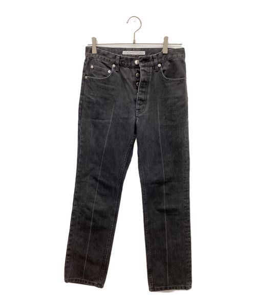 JOHN LAWRENCE SULLIVAN（ジョン ローレンス サリバン）JOHN LAWRENCE SULLIVAN (ジョンローレンスサリバン) WASHED DENIM CENTER LINE PANTS ブラック サイズ:44の古着・服飾アイテム