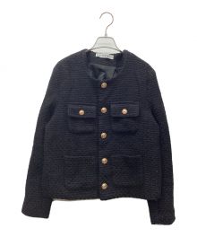 RANDEBOO（ランデブー）の古着「Classic tweed jacket RANDEBOO」｜ブラック