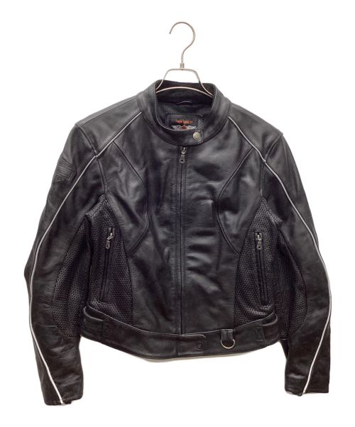 HARLEY-DAVIDSON（ハーレーダビッドソン）HARLEY-DAVIDSON (ハーレーダビッドソン) レザージャケット ブラック サイズ:Lの古着・服飾アイテム