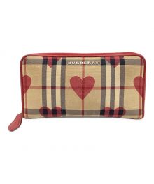 BURBERRY（バーバリー）の古着「長財布」｜レッド×ベージュ