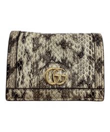 GUCCI（グッチ）の古着「コンパクトウォレット/GGマーモント」｜ベージュ