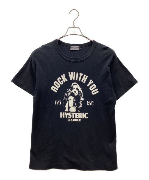 Hysteric Glamour（ヒステリックグラマー）Hysteric Glamour (ヒステリックグラマー) ROCK W YOU Tシャツ ブラック サイズ:Lの古着・服飾アイテム