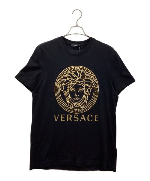 VERSACE（ヴェルサーチ）VERSACE (ヴェルサーチ) 半袖カットソー ブラック サイズ:Lの古着・服飾アイテム