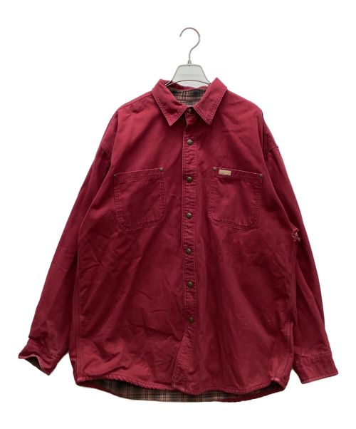 CarHartt（カーハート）CarHartt (カーハート) ダックシャツジャケット レッド サイズ:Lの古着・服飾アイテム