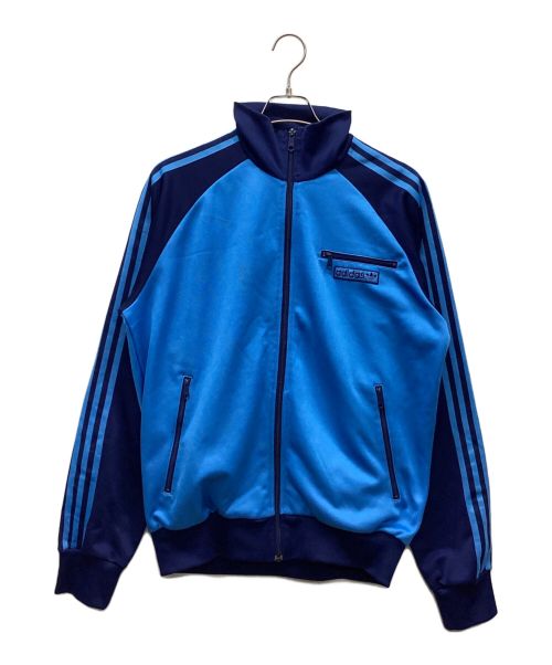 adidas（アディダス）adidas (アディダス) 80sトラックジャケット ブルー×ネイビー サイズ:Mの古着・服飾アイテム