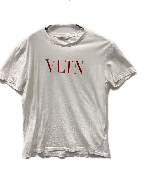 VALENTINO（ヴァレンティノ）VALENTINO (ヴァレンティノ) 半袖Tシャツ ホワイト×レッド サイズ:SIZE Lの古着・服飾アイテム