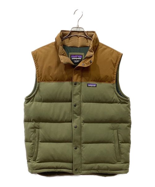 Patagonia（パタゴニア）Patagonia (パタゴニア) DOWN VEST カーキ×ブラウン サイズ:Lの古着・服飾アイテム