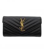 Yves Saint Laurentイヴサンローラン）の古着「長財布」｜ブラック