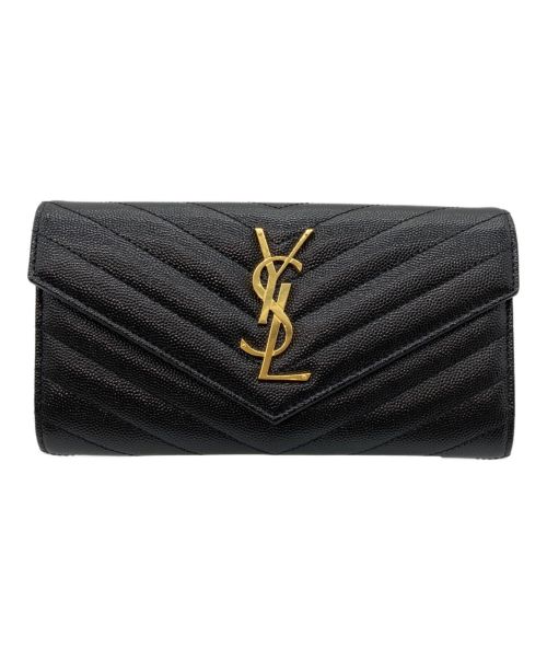 Yves Saint Laurent（イヴサンローラン）Yves Saint Laurent (イヴサンローラン) 長財布 ブラックの古着・服飾アイテム