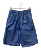 KEBOZケボズ）の古着「INDIGO RIPSTOOP SHORTS」｜インディゴ