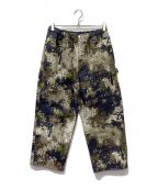 stussyステューシー）の古着「Veil Camo Beach Pants」｜カーキ×ネイビー