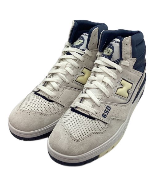 NEW BALANCE（ニューバランス）NEW BALANCE (ニューバランス) ハイカットスニーカー ネイビー×アイボリー サイズ:28の古着・服飾アイテム