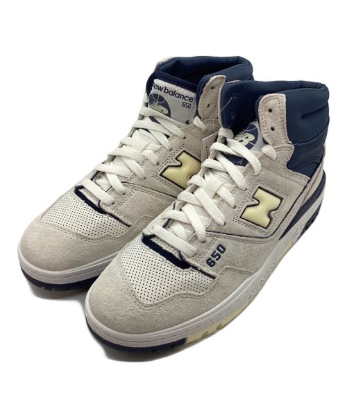 NEW BALANCE（ニューバランス）NEW BALANCE (ニューバランス) ハイカットスニーカー ネイビー×アイボリー サイズ:26の古着・服飾アイテム