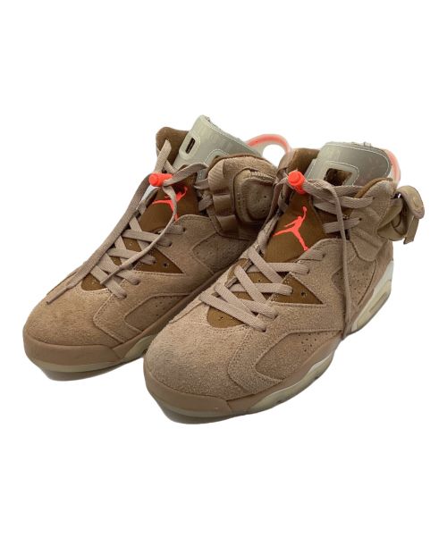 NIKE×TRAVIS SCOT（ナイキ×トラヴィススコット）NIKE×TRAVIS SCOT (ナイキ×トラヴィススコット) AIR JORDAN6　ハイカットスニーカー ベージュ サイズ:27ｃｍの古着・服飾アイテム