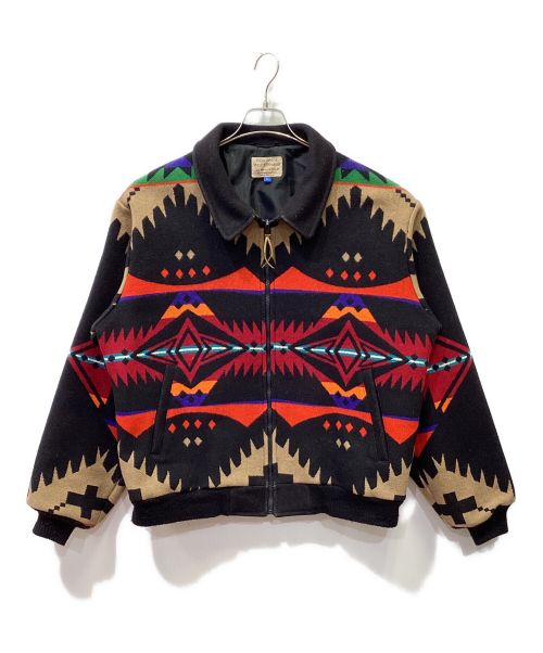 PENDLETON（ペンドルトン）PENDLETON (ペンドルトン) ウールネイティブ柄ジャケット ブラック サイズ:Lの古着・服飾アイテム