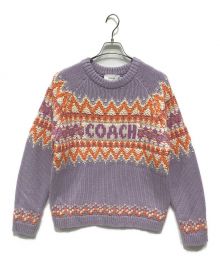 COACH（コーチ）の古着「ノルディックセーター」｜パープル