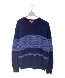 SUPREME（シュプリーム）の古着「TonalStripe CrewneckSweater」｜ネイビー×ブルー